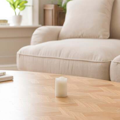 LED Blow Out Pillar Candle