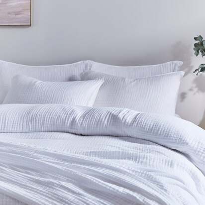 Cotton Muslin Duvet Cover and Pillowcase Set