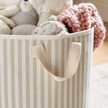 Kids Fabric Stripe Toy Storage Bag