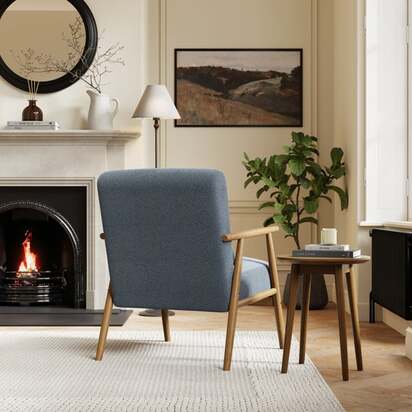Alpine Speckled Boucle Spindle Chair