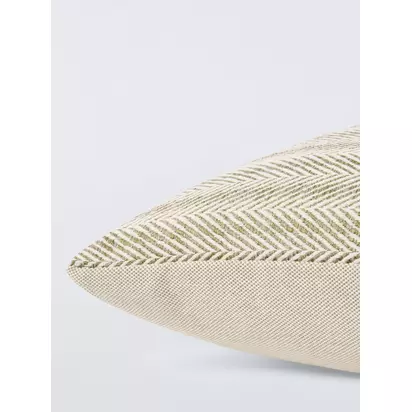 John Lewis Herringbone Cushion Green | 50 x 50cm