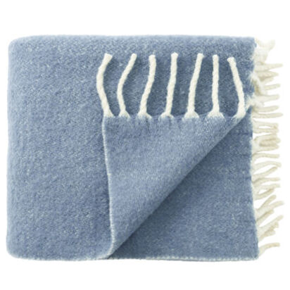 Loaf 170 X 180cm Chunky Wool Blanket in Blue