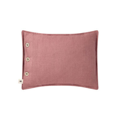 Loaf 30cm x 40cm Easy Buttons Linen Cushion Scatter in Pink Thin Cord Cushion