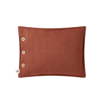 Loaf 30 X 40cm Easy Buttons Cushion in Terracotta Linen