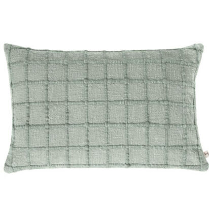 Loaf 40x66 Griddy Cushion Scatter in Light Blue Wool, Viscose, Acrylic