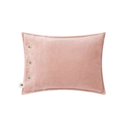 Loaf 30cm x 40cm Easy Buttons Velvet Cushion Scatter in Light Pink Thin Cord Cushion