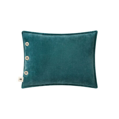Loaf 30 X 40cm Easy Buttons Velvet Cushions in Teal