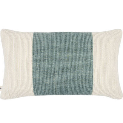 Loaf 40x66 Knitty Stripe Wool Cushion in Pale Blue Lambswool