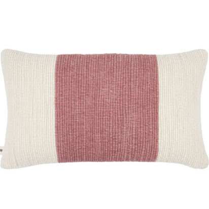 Loaf 40x66 Knitty Stripe Wool Cushion in Pink