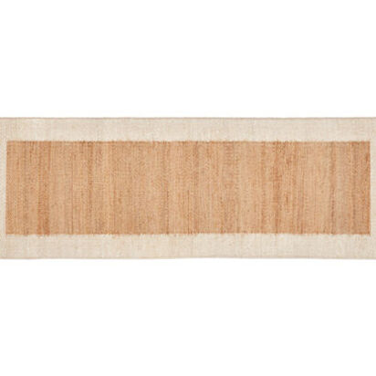 Loaf 80x240 Bordy Edge Jute Runner in Beige Wool
