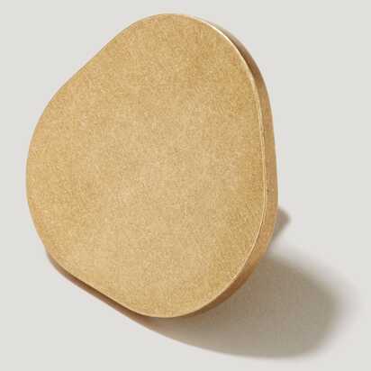 PEBBLE Organic Knob - Aged Brass - Cabinet Knob Only