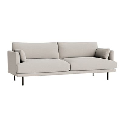 Loaf Extra Large Jeffers Sofa in Grey Slubby Cotton - Lost Feather