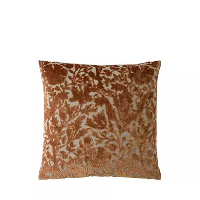 William Morris At Home Compton Velvet Cushion, Burnt Orange Burnt Orange | H50 x W50cm