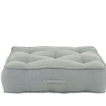 Loaf Flop Linen Floor Cushion in Pale Blue