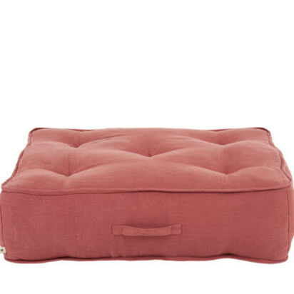 Loaf Flop Linen Floor Cushion in Pink
