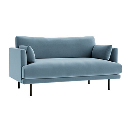 Loaf Medium Jeffers Sofa in Blue Velvet - Birthday Candle