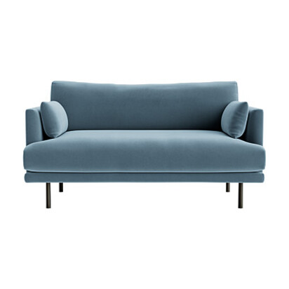Loaf Medium Jeffers Sofa in Blue Velvet - Birthday Candle
