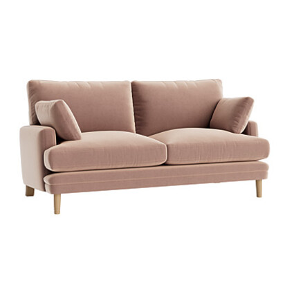 Loaf Medium Squisharoo Sofa in Neutral Velvet - Milky Tea