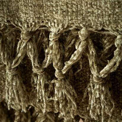Catherine Lansfield Wilson Plain Chenille Throw Blanket 130cm x 170cm