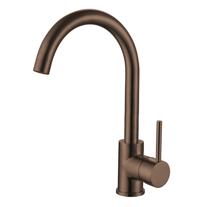 Vellamo Revolve Single Lever Mono Kitchen Mixer Tap - Brushed Bronze