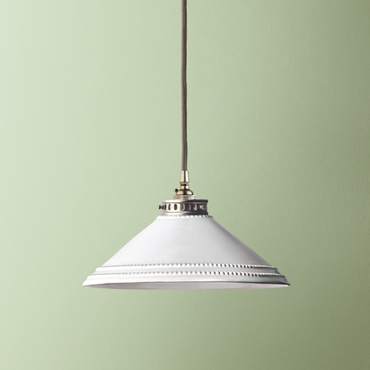 Ted ceramic shade in stone with stone interior