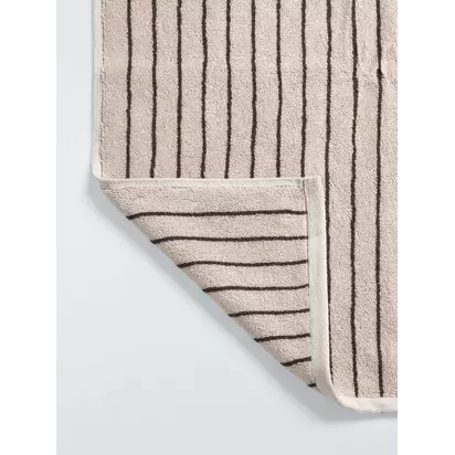 John Lewis Egyptian Cotton Stripe Towels Cocoa | H2.50 x W70 x D135cm