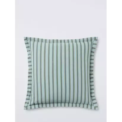 John Lewis Leckford Striped Cushion Sage | 50 x 50cm