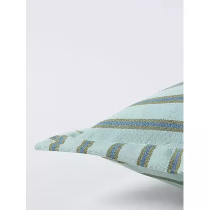 John Lewis Leckford Striped Cushion Sage | 50 x 50cm