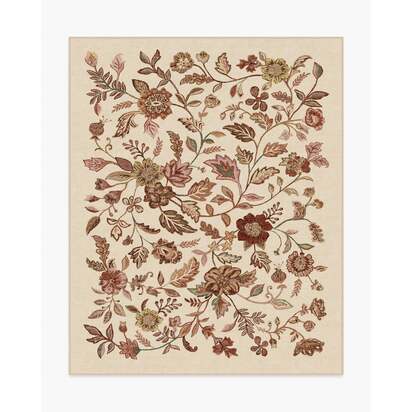 Anonna Burgundy Multicolour Flatwoven Rug - 150 x 215 cm - Rug + Pad System