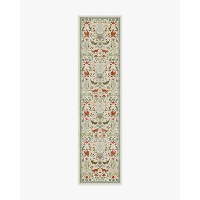 Foxfen Ivory Multicolour Flatwoven Rug - 75 x 305 cm - Rug + Pad System