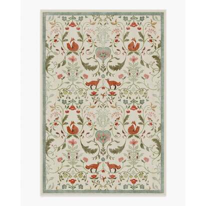 Foxfen Ivory Multicolour Flatwoven Rug - 185 x 275 cm - Rug + Cushioned Pad System