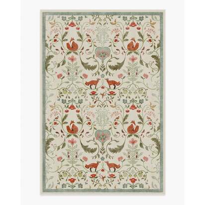 Foxfen Ivory Multicolour Flatwoven Rug - 200 x 290 cm - Rug + Cushioned Pad System