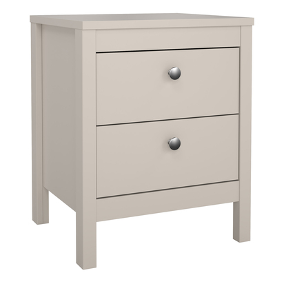 Riverton Bedside Table 2 Drawers in Cashmere