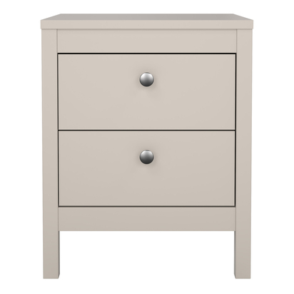 Huxham Bedside Table 2 Drawers in Cashmere