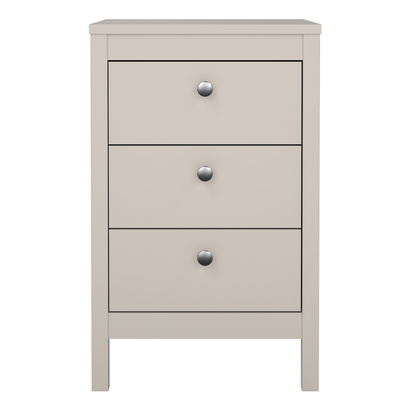 Huxham Bedside Table 3 Drawers in Cashmere