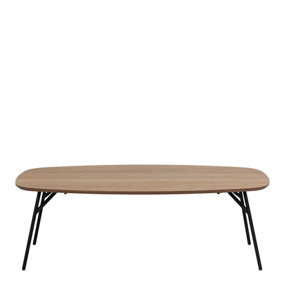 Mason 3 Rectangular Coffee Table in Oak and Matt Black