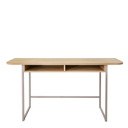 Huxham 3 Console Table With 2 Open Shelves and Oak Top
