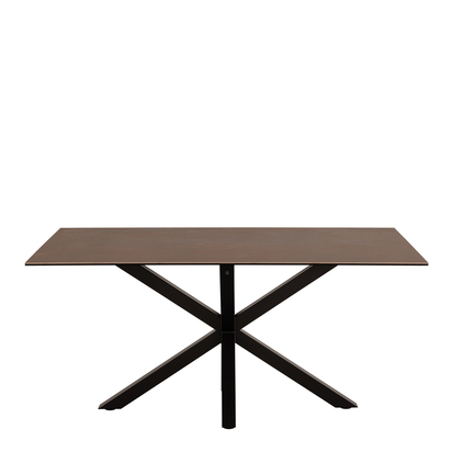 Sorrento Dining Table in Ceramic Rusty Brown 160x90cm