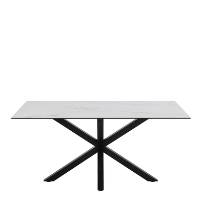 Sorrento Dining Table in Ceramic White 160x90cm