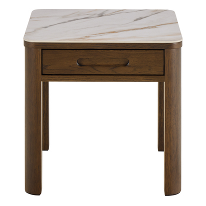 Cheltenham Square Side Table 1 Drawer in Cream Ceramic