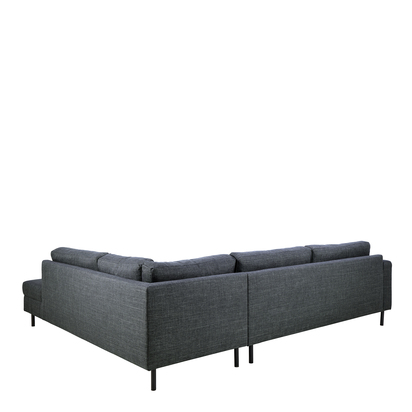 Wentworth Right Hand Facing Corner Sofa in Dark Grey Fabric