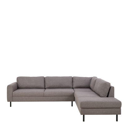 Wentworth Right Hand Facing Corner Sofa in Light Grey Brown Fabric