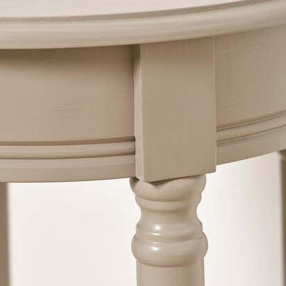 Heritage Putty Wood Side Table