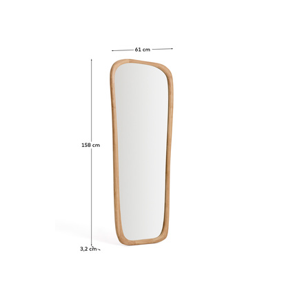 Alura teak wood mirror 158 x 61cm FSC 100%