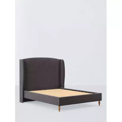 Millbrook Beds Tyne Upholstered Bed Frame, Double Relaxed Chenille Storm Grey | H120 x W142.50 x D207cm