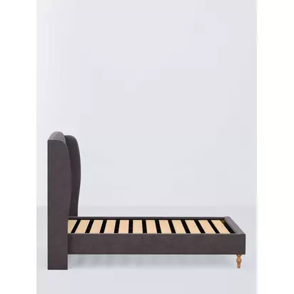 Millbrook Beds Tyne Upholstered Bed Frame, Double Relaxed Chenille Storm Grey | H120 x W142.50 x D207cm