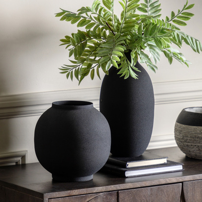 Maplemont Vase Black 305mm Set of 2