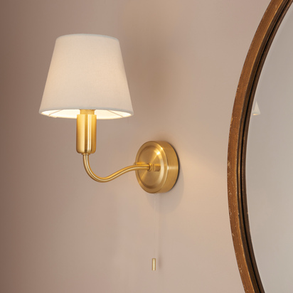 Conway Bathroom 1 Wall Light Satin Brass