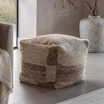 Camwick Tonal Pouffe Natural