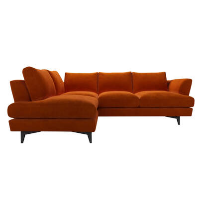 Lars LHF Open End Corner Sofa in Maple House Velvet